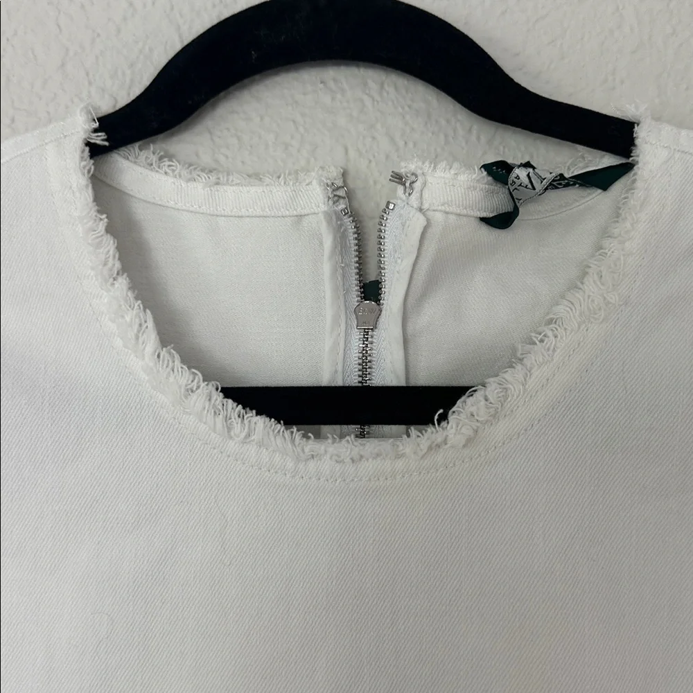 Lauren Ralph Lauren Frayed Edge White Dress - Picture 2 of 5